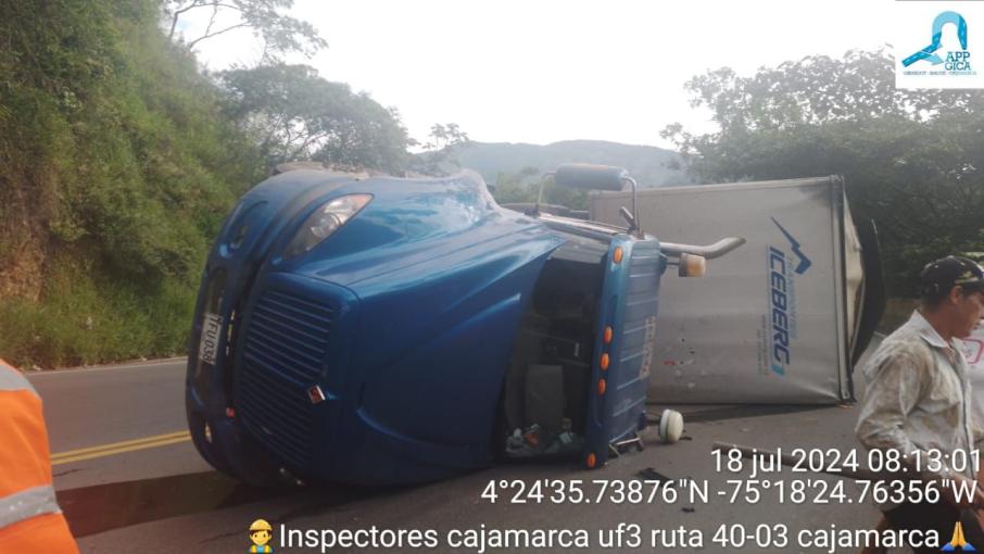 Volcamiento de tractocamión