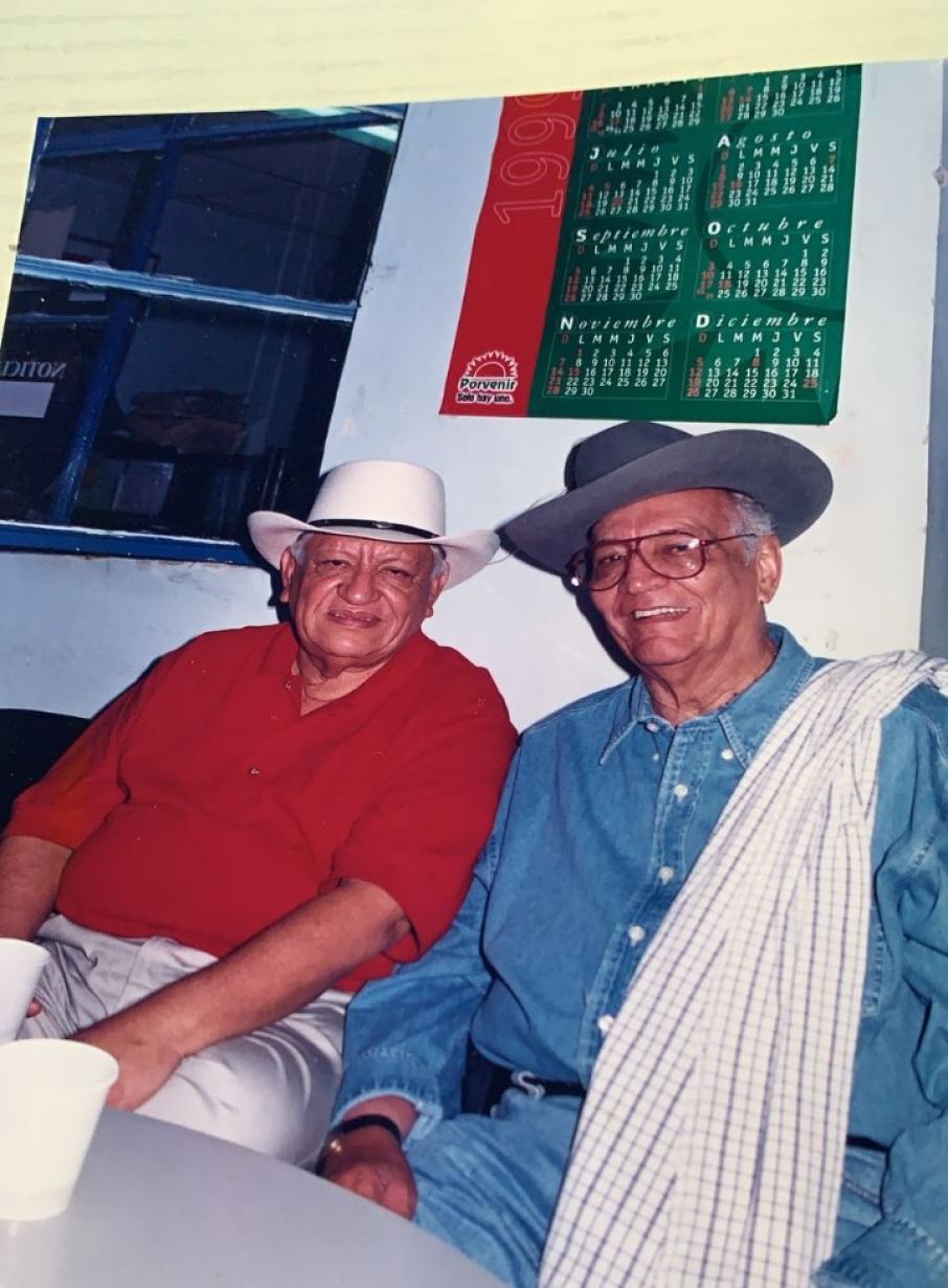 Arnulfo Sánchez y Jaime Pava Navarro, fundador de la Cadena Súper, mentor de Arnulfo Sánchez López, padre del ex senador Álvaro&nbsp;Pava&nbsp;Camelo