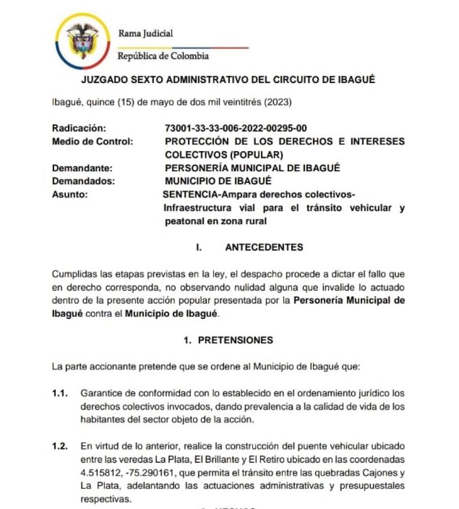 Sentencia Juzgado Sexto