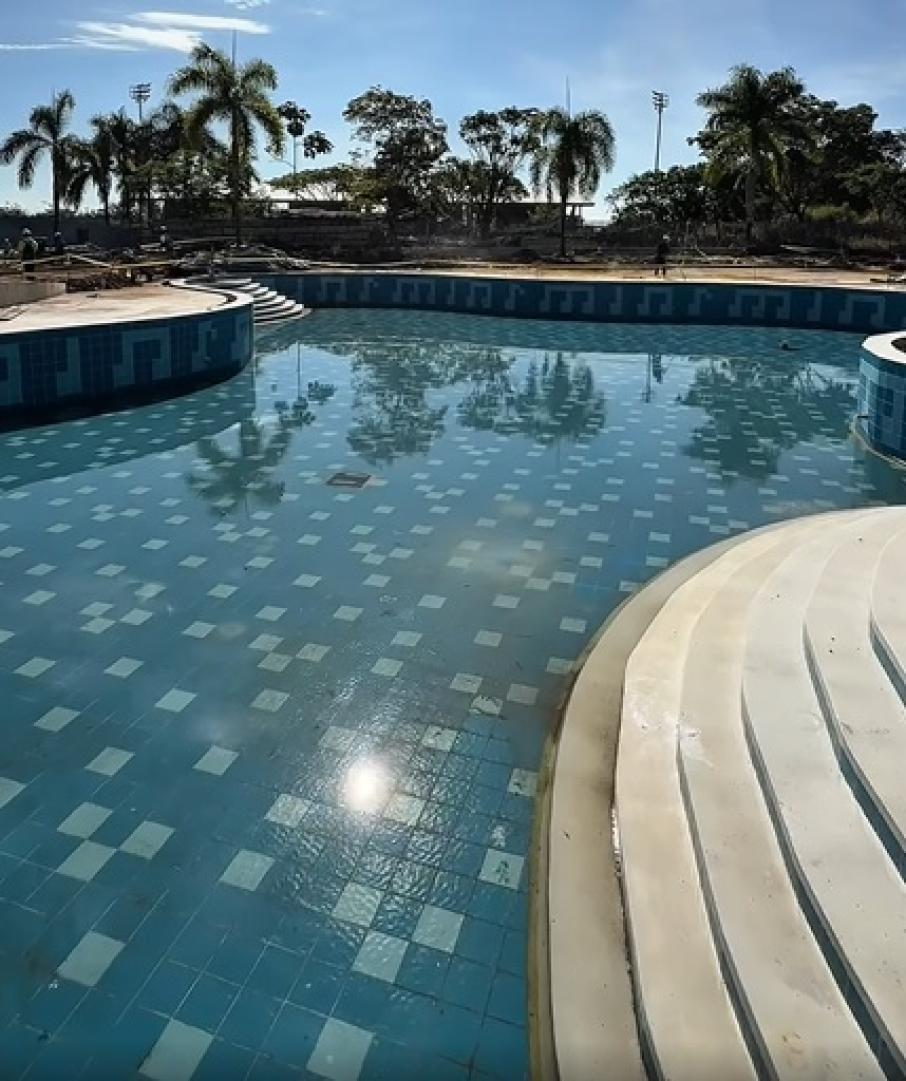 Así luce un de las piscinas nuevas que tendrá el Complejo Acuático Recreativo en Ibagué