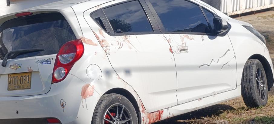 Vehículo ensangrentado