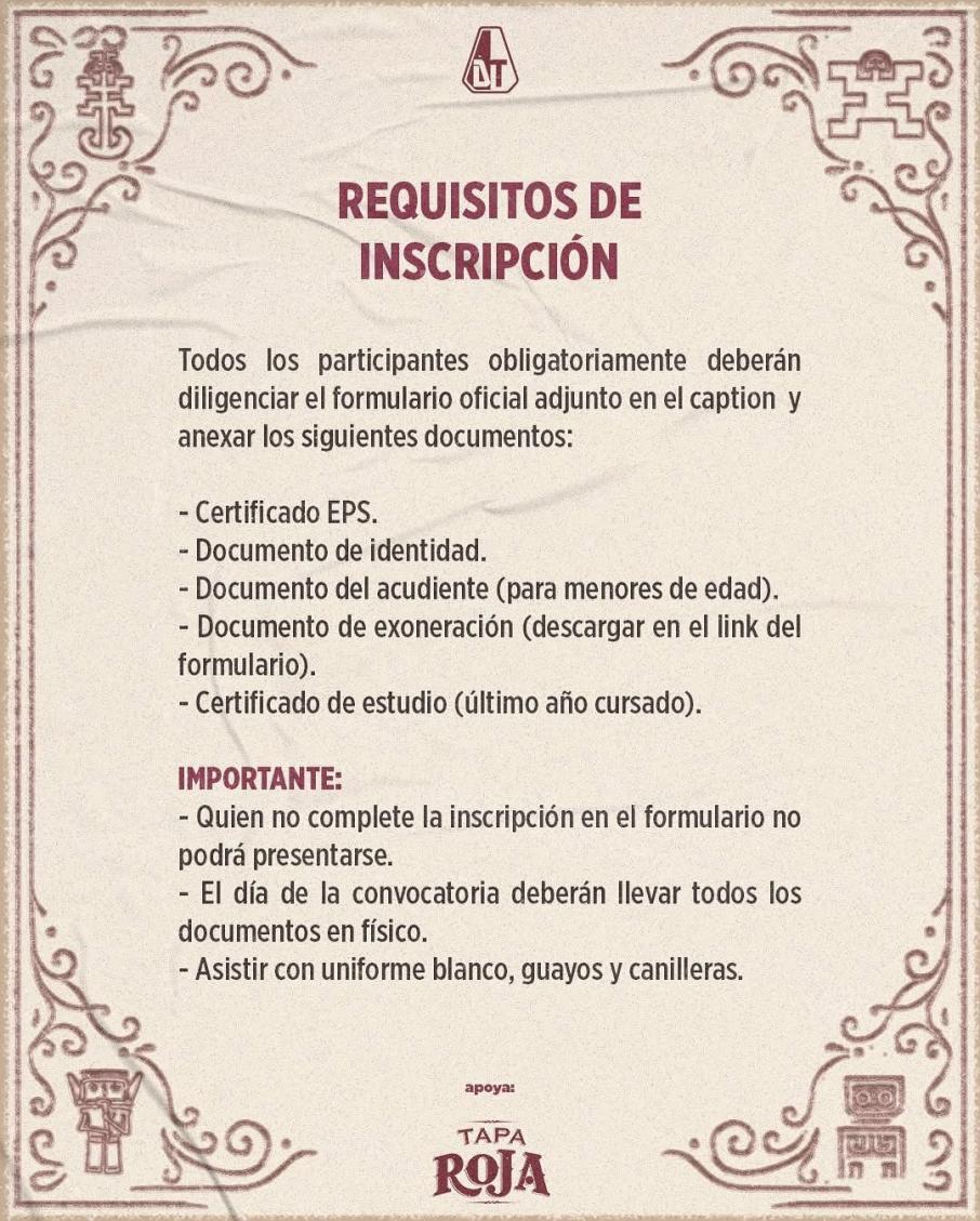Requisitos para los interesados. 