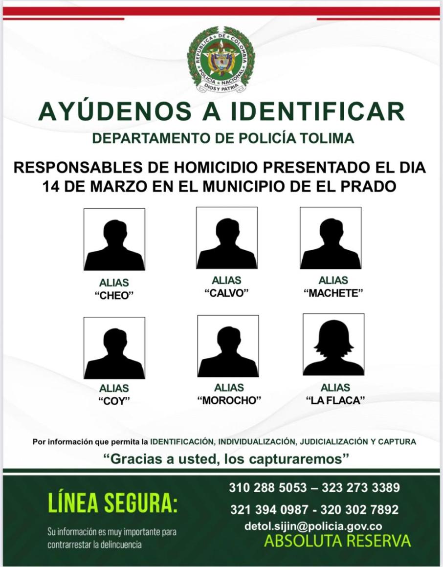 Cartel homicidas Prado