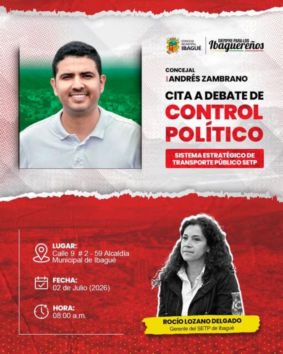 Concejo de Ibagué citará debate de control político para revisar el avance del Sistema Estratégico de Transporte Público