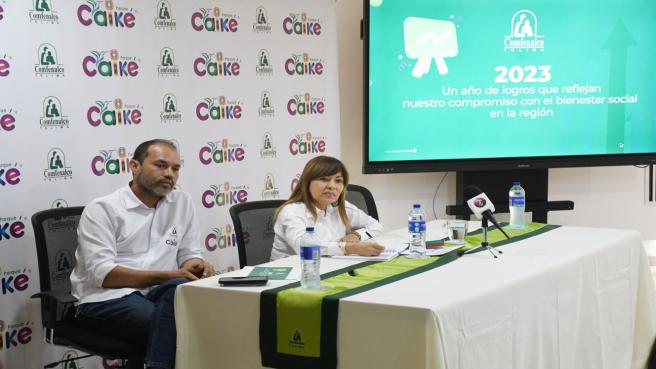 Andrés Sierra y Diana Lucía Reyes, directivos Comfenalco Tolima