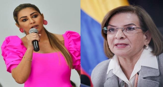 Adriana Magali Matiz con Margarita Cabello