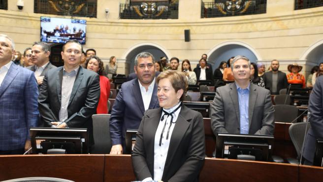 Ministra de Trabajo  Gloria Inés Ramírez en el congreso - reforma pensional