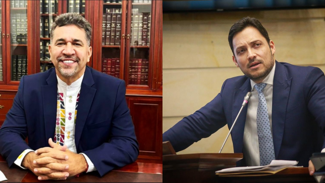 Senadorres John Freddy León del Pacto Histórico y Carlos Fernando Motoa de Cambio Radical.