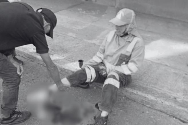 La mujer fue llevada a un centro asistencial. 