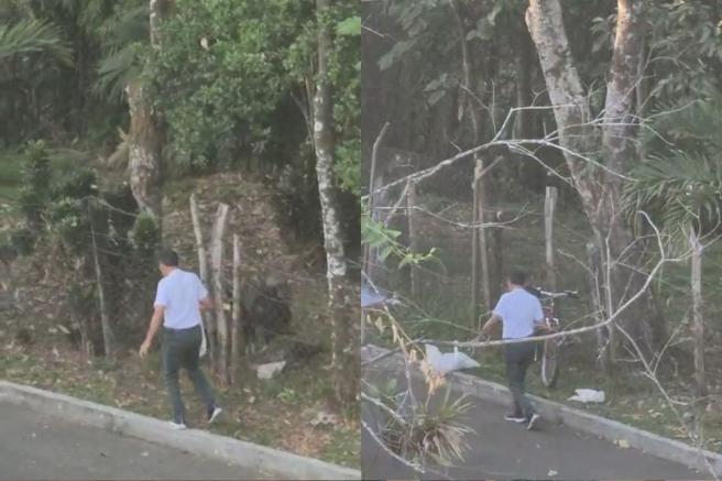 El hombre fue grabado por la comunidad. 