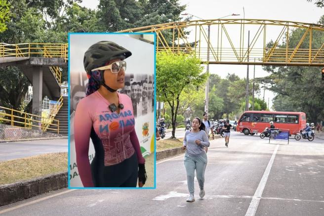 Sandra Varón cuestionó la falta de espacios para peatones y ciclistas durante la jornada.