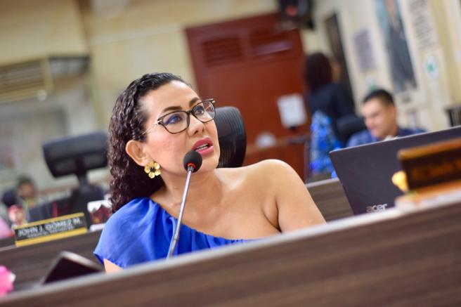 La concejal fue enfática en su mensaje. 