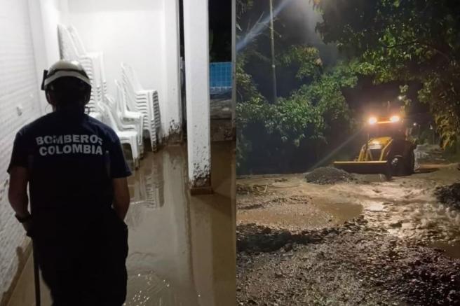 Alcaldía atiende emergencia por desbordamiento de quebrada en el Cañón del Combeima