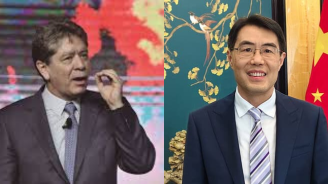 Bruce Mac Master, presidente de la ANDI y Zhu Jingyang, embajador de China en Colombia