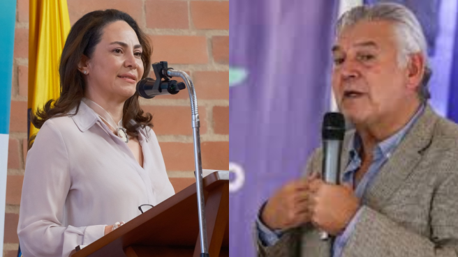 Piedad Urdinola, directora del DANE, Jaime Alberto Cabal, presidente de Fenalco.