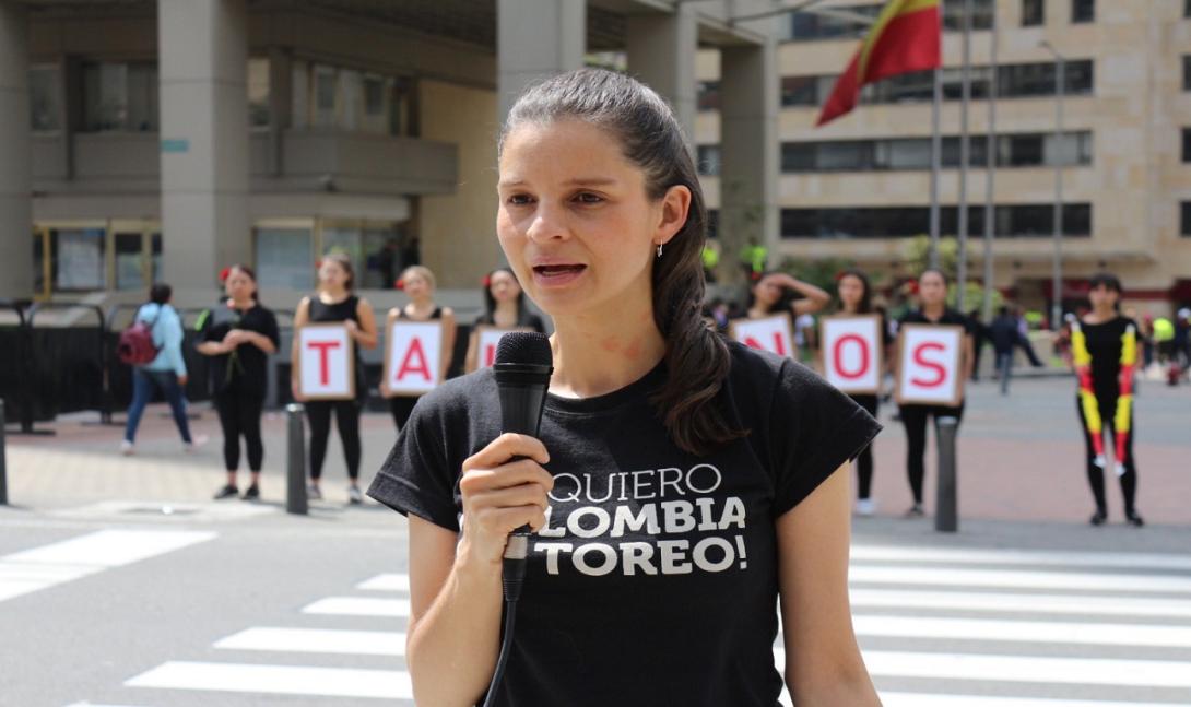 Andrea Padilla contra las corridas de toros.