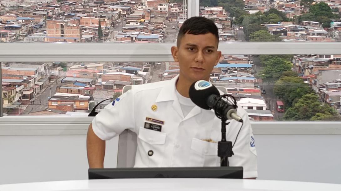 Fabián Gutiérrez, representante de la Armada Nacional en Ibagué