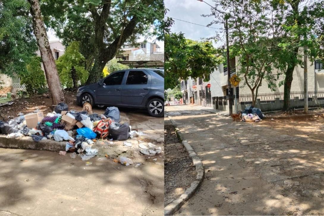Montón de basura en el sector. 