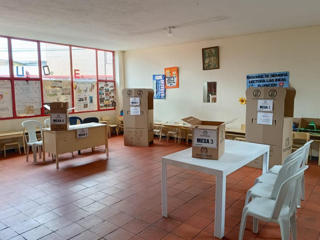 Puestos de votación a nivel nacional. 