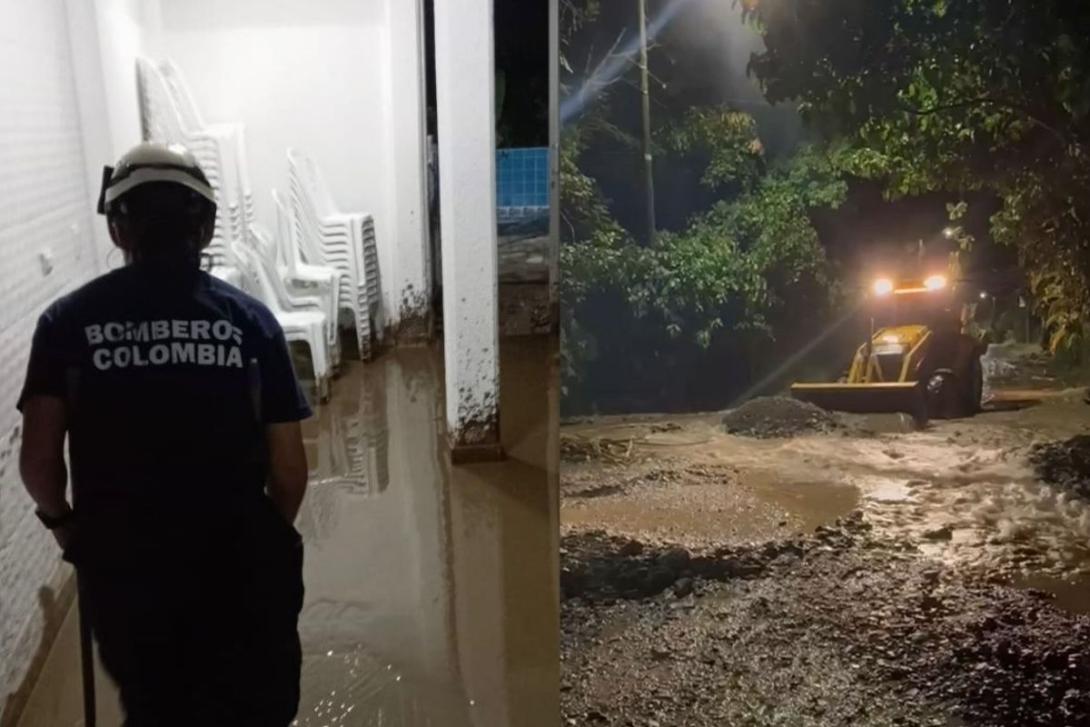 Alcaldía atiende emergencia por desbordamiento de quebrada en el Cañón del Combeima