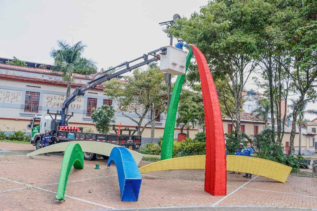 elementos para el alumbrado navideño en Ibagué. 