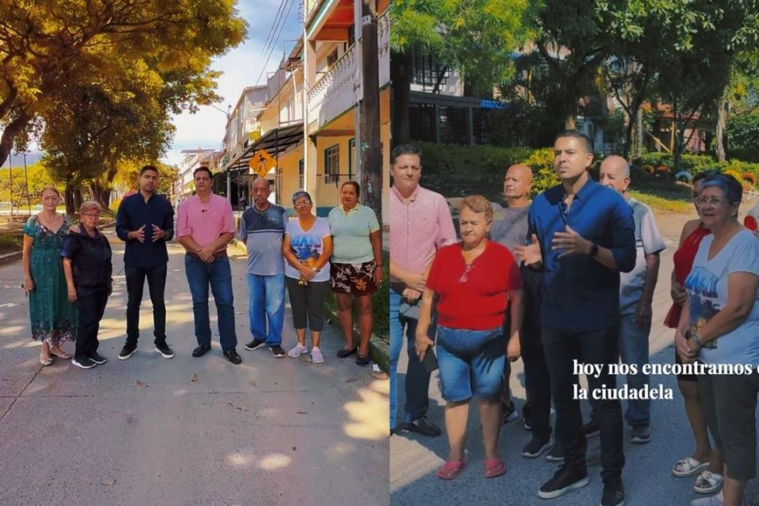 Andrés Zambrano y su recorrido por los barrios de Ibagué. 