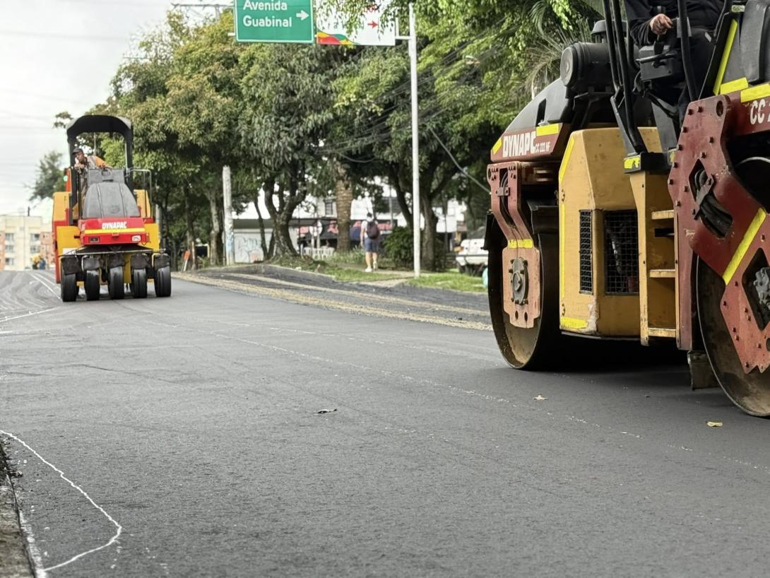 obras de pavimentación en Ibagué.