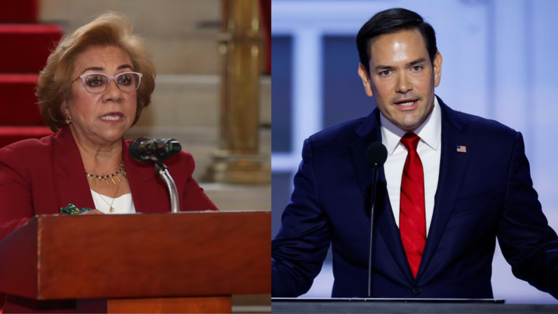 Rosa Villavicencio, canciller de Colombia y Marco Rubio, secretario de Estado de EE.UU