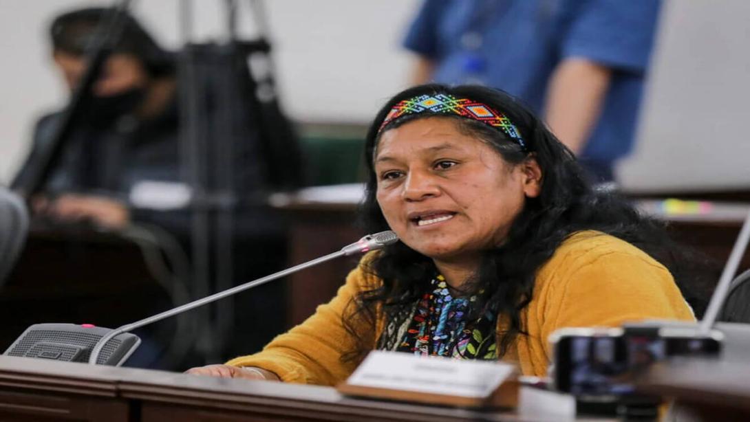 Aida Quilcué, senadora secuiestrada este mediodía en el Cauca