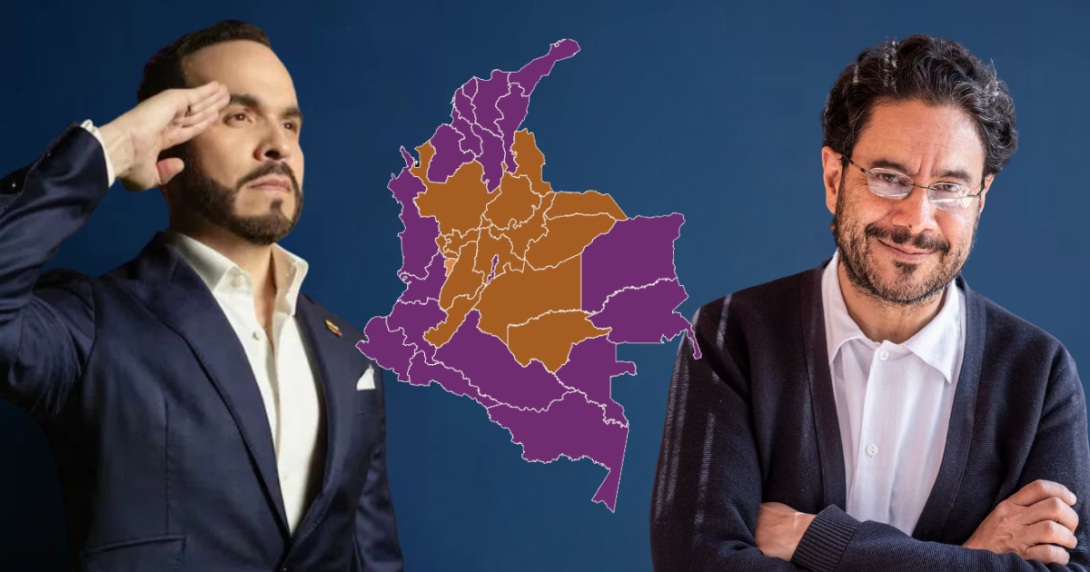 Los departamentos en los que Cepeda más creció en la segunda vuelta presidencial. 